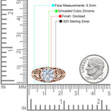 Round CZ Floral Ring