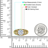 Round CZ Floral Ring