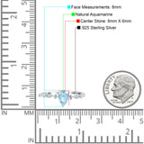 Art Deco Pear Natural Stone Wedding Ring