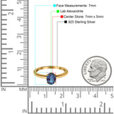 Minimalist Oval Natural Stone Solitaire Ring