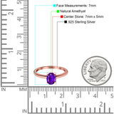 Minimalist Oval Natural Stone Solitaire Ring