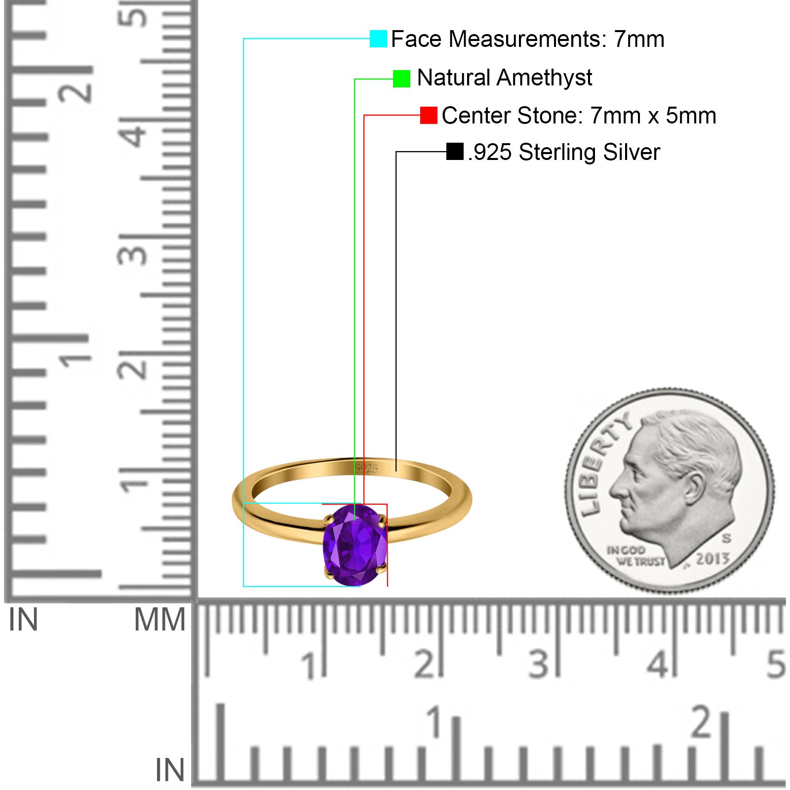 Minimalist Oval Natural Stone Solitaire Ring