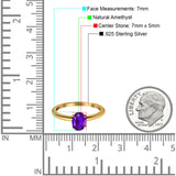 Minimalist Oval Natural Stone Solitaire Ring