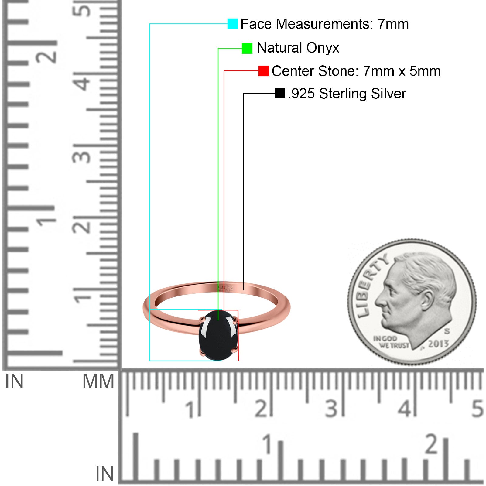 Minimalist Oval Natural Stone Solitaire Ring