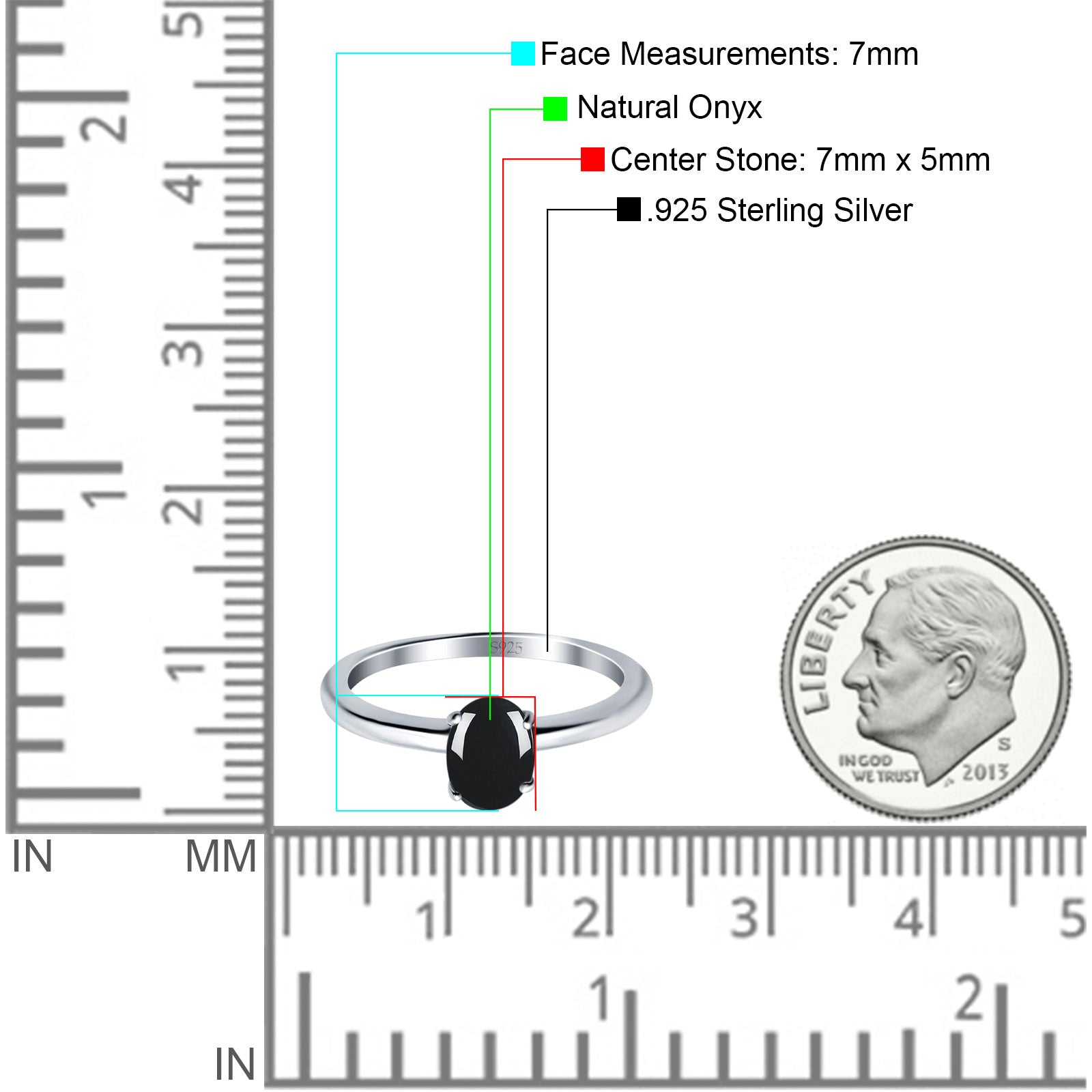 Minimalist Oval Natural Stone Solitaire Ring