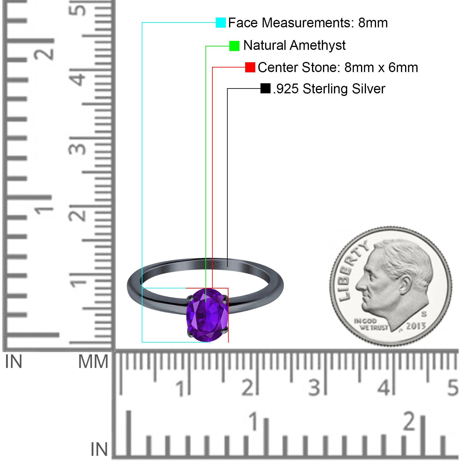 Art Deco Oval Natural Stone Solitaire Ring