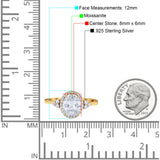 Art Deco Oval Natural Stone Wedding Ring