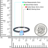 Oval Natural Stone Cathedral Ring