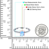 Oval Natural Stone Cathedral Ring