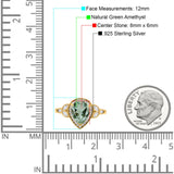 Pear Teardrop Natural Stone Wedding Ring