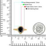 Pear Teardrop Natural Stone Wedding Ring