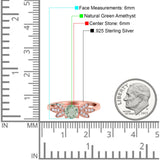 Art Deco Round Natural Stone Floral Ring