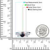 Art Deco Round Natural Stone Floral Ring