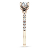 IGI Certified Round 1 Carat Lab Grown Diamond Art Deco Trinity Cluster Ring