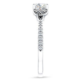 10K Gold IGI Certified Round 1 Carat Lab Grown Diamond Art Deco Trinity Cluster Ring