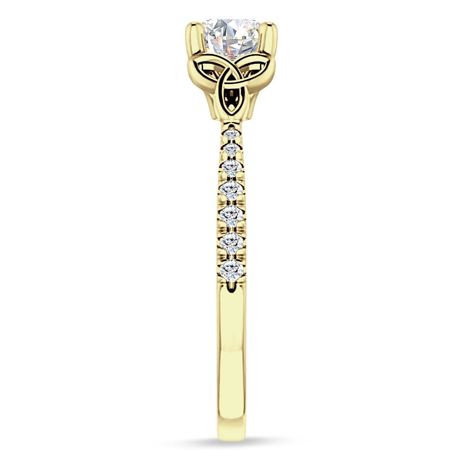 IGI Certified Round 2 Carat Lab Grown Diamond Art Deco Trinity Cluster Ring