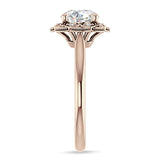 IGI Certified Round 1 Carat Lab Grown Diamond Art Deco Floral Ring