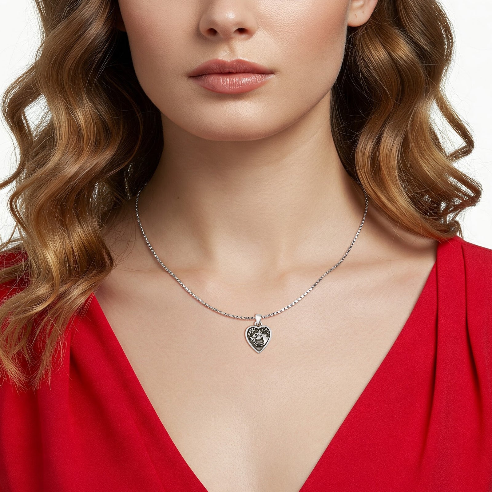 Horse Heart Pendant Necklace
