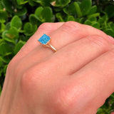 Princess Cut Solitaire Gold Ring