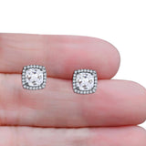 Cushion Cut Stud Earrings