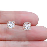 Cushion Cut Stud Earrings