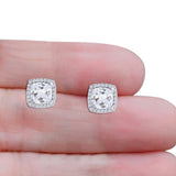 Cushion Cut Stud Earrings