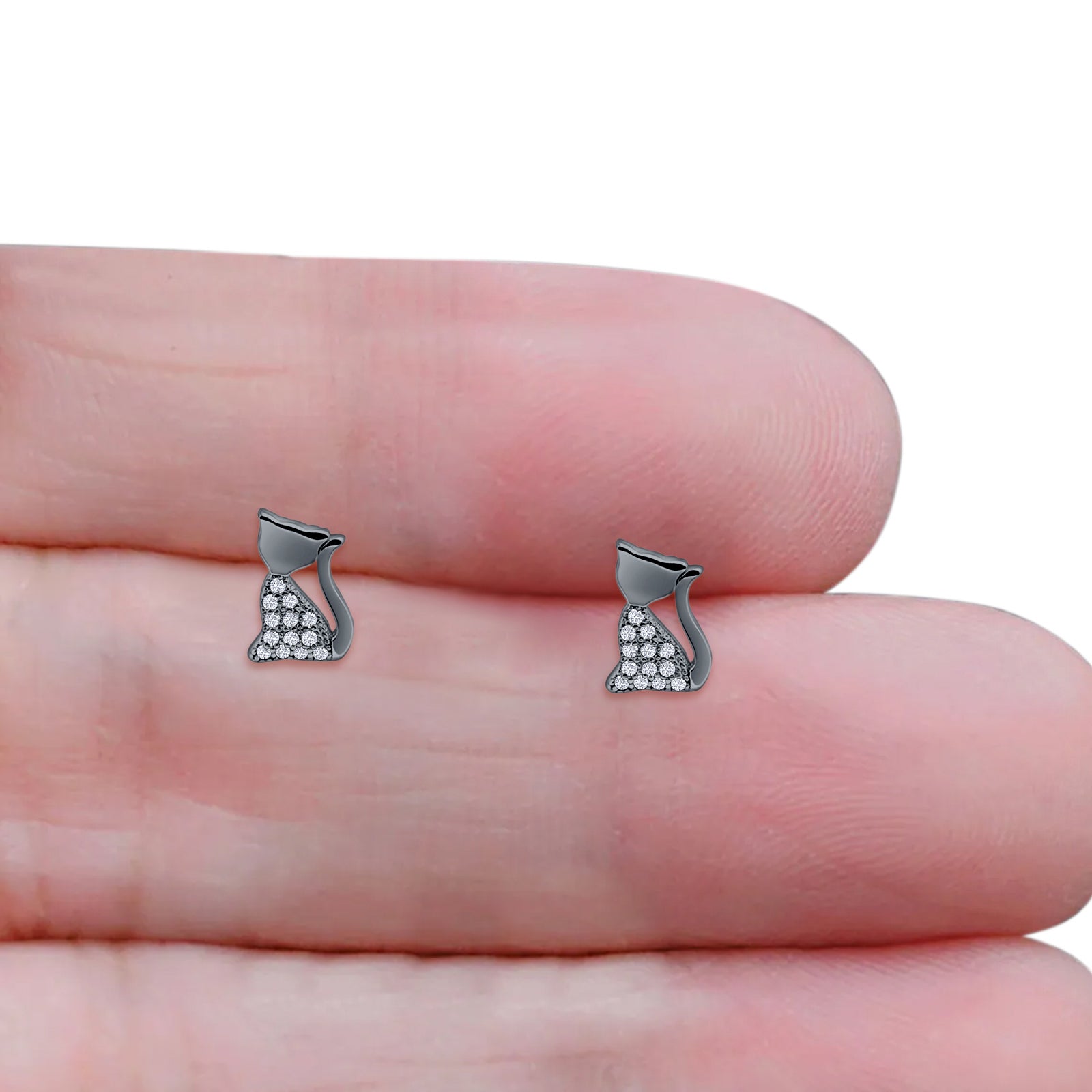 Cat Stud Earrings
