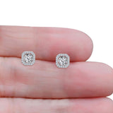 Cushion Cut Stud Earrings