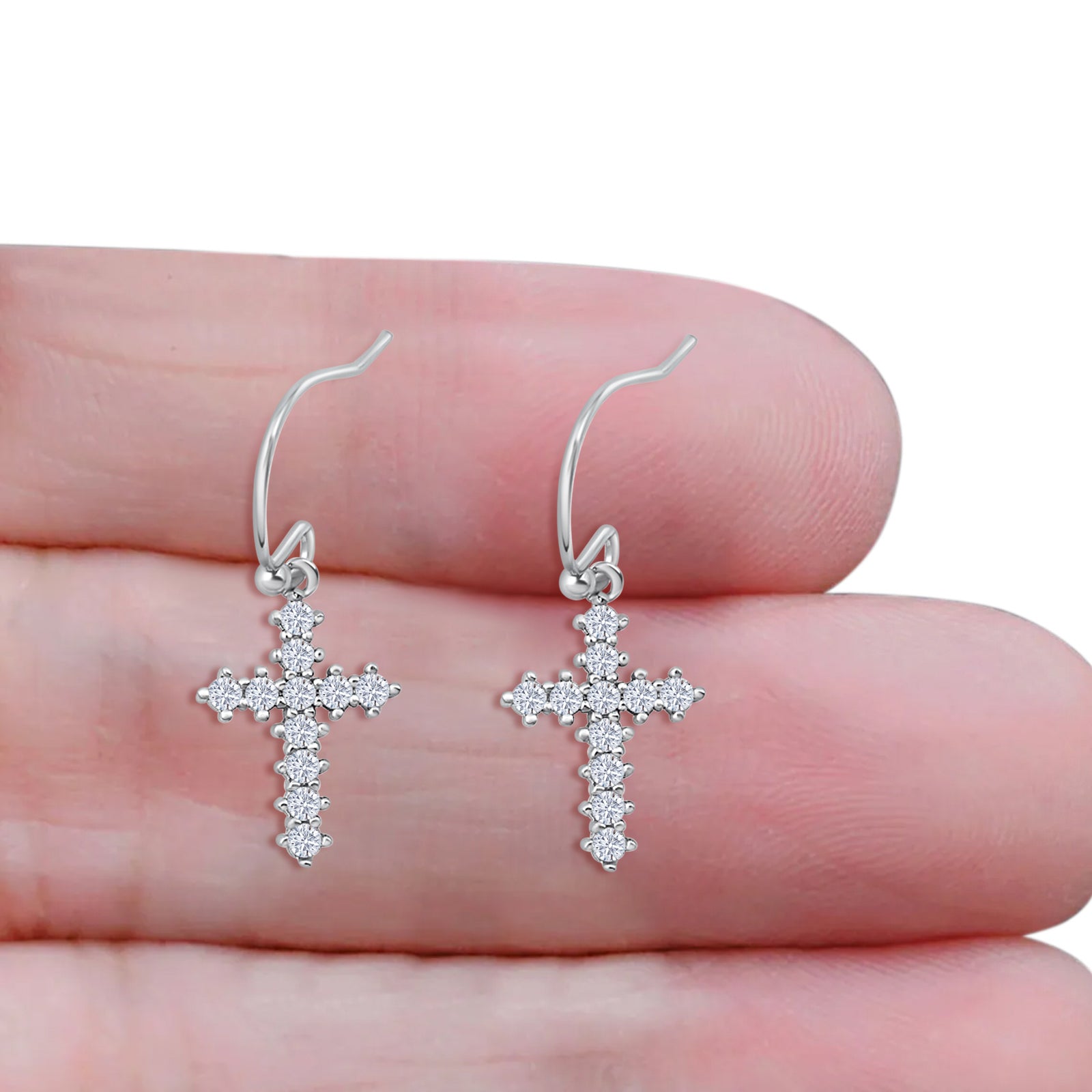 Cross Fishhook Earring