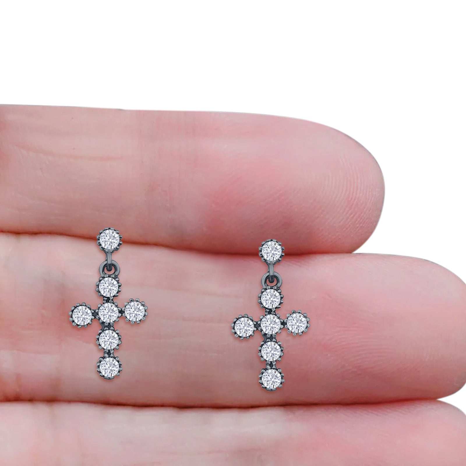 Cross Drop Earrings