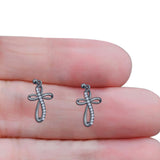 Cross Fishhook Earring