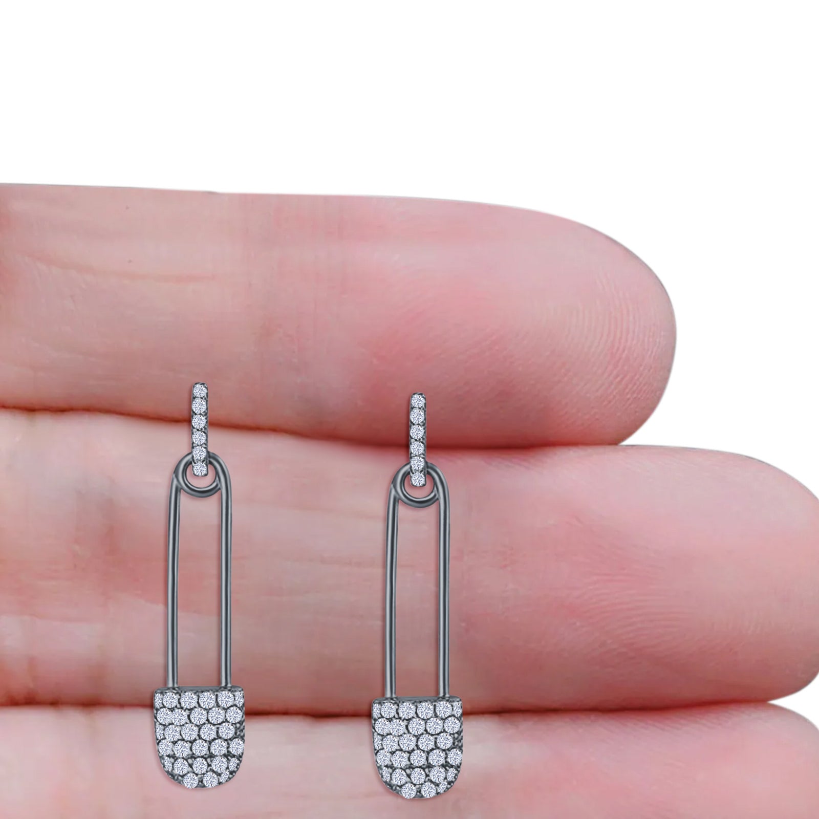 Safety Pin Stud Earrings