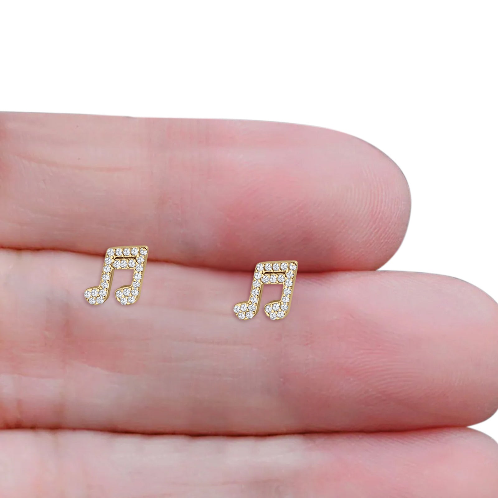 Musical Note Stud Earrings