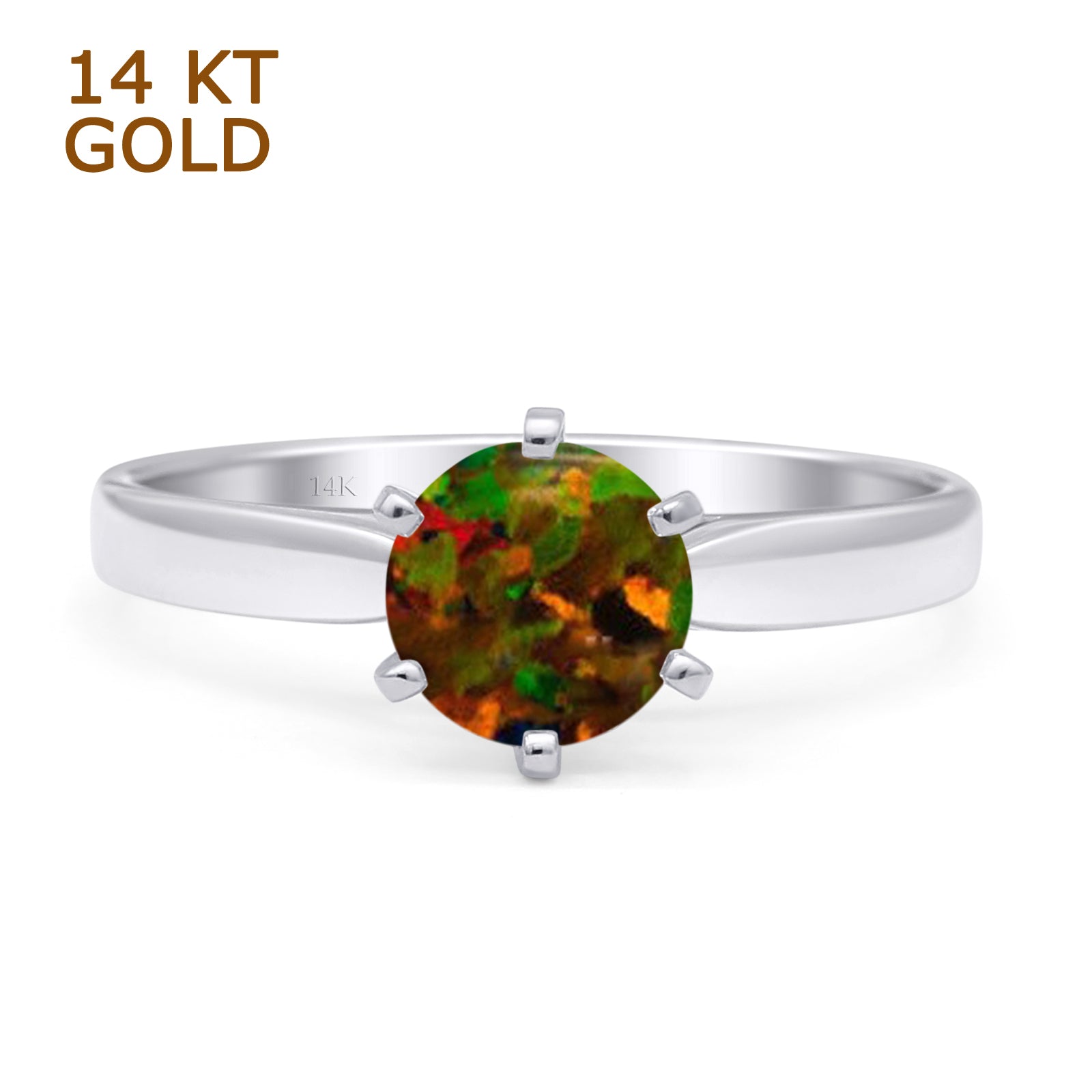 Round Solitaire Gold Ring