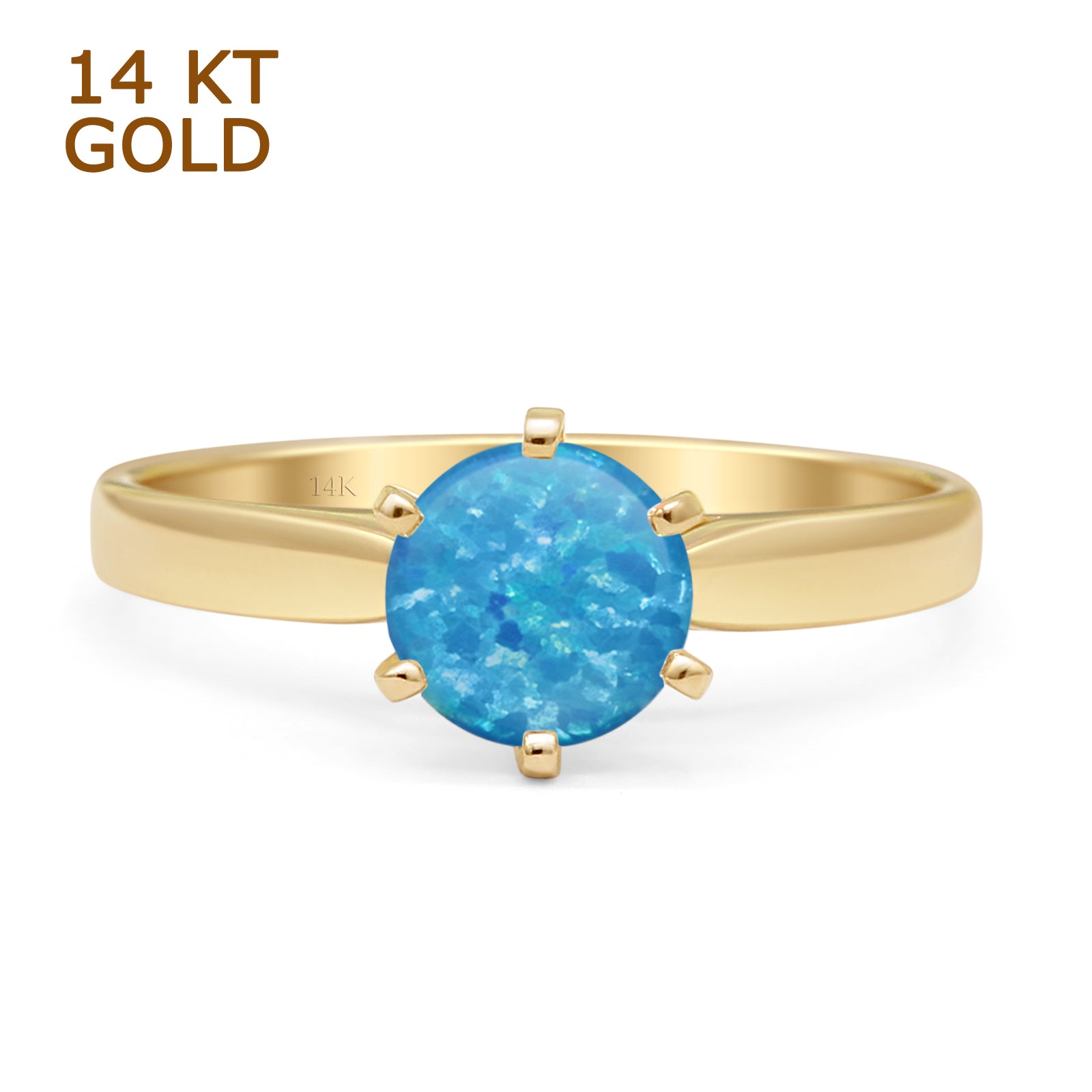 Round Solitaire Gold Ring