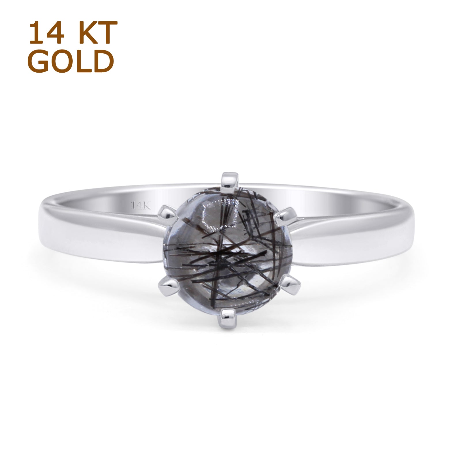 Round Solitaire Gold Ring