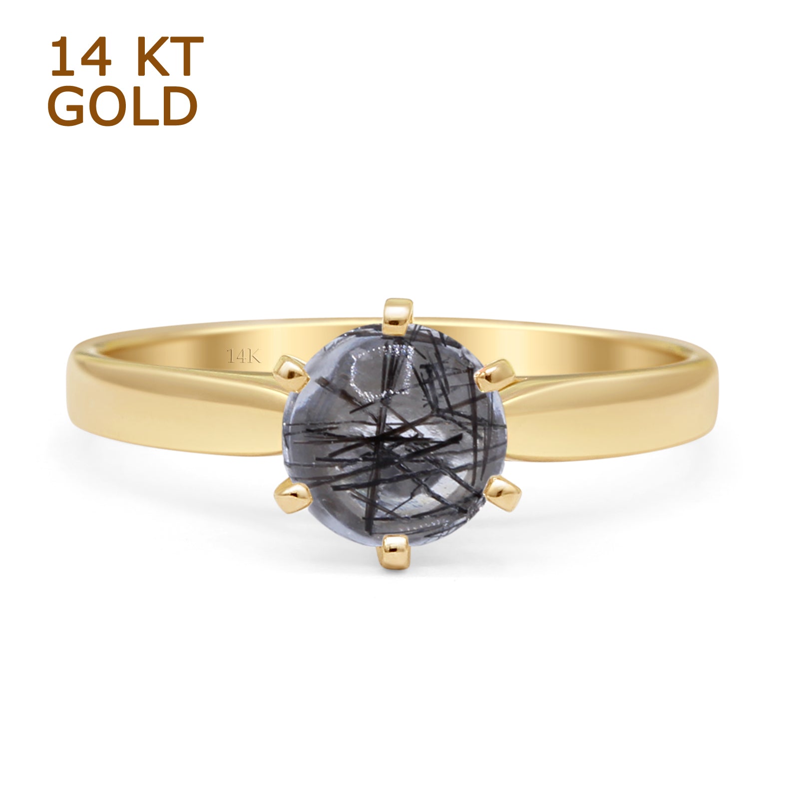 Round Solitaire Gold Ring