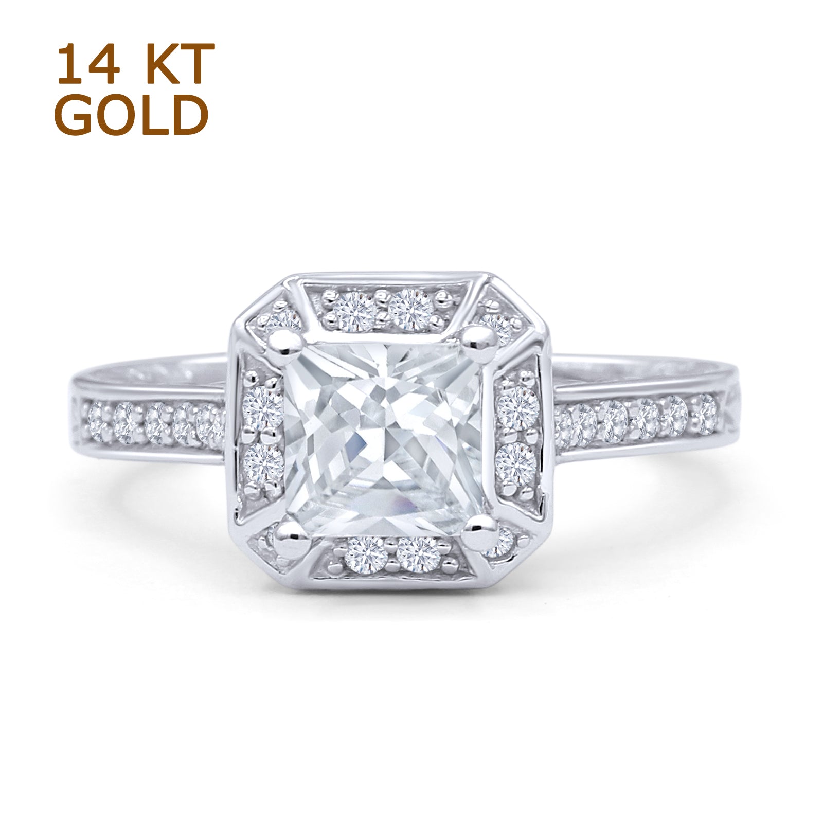 Art Deco Round Solitaire Gold Ring