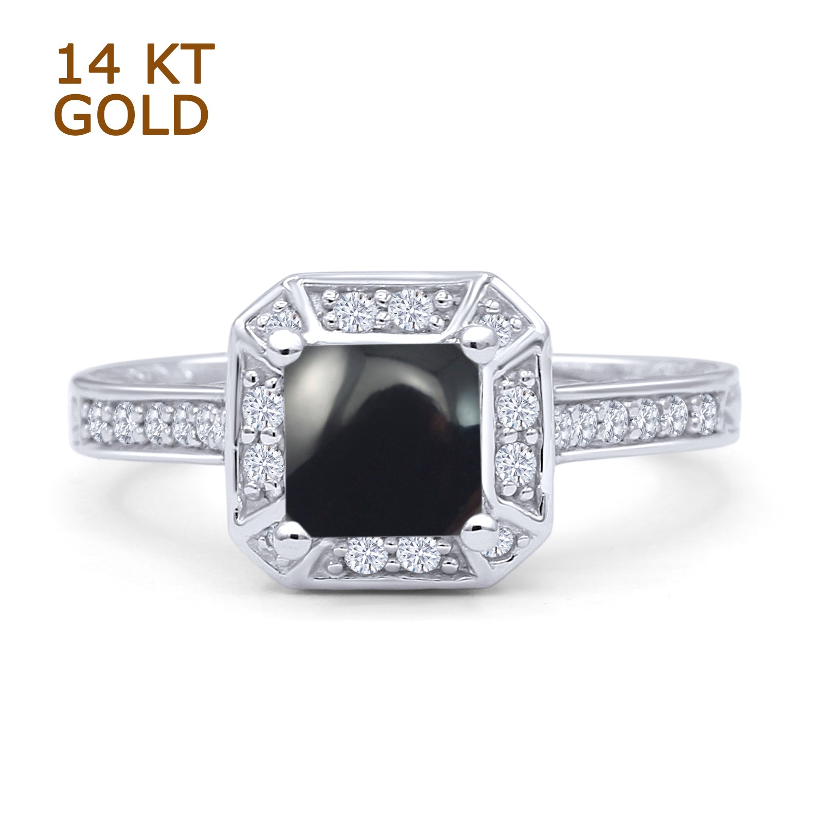 Art Deco Round Solitaire Gold Ring