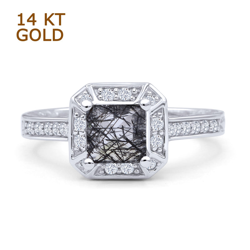 Art Deco Round Solitaire Gold Ring