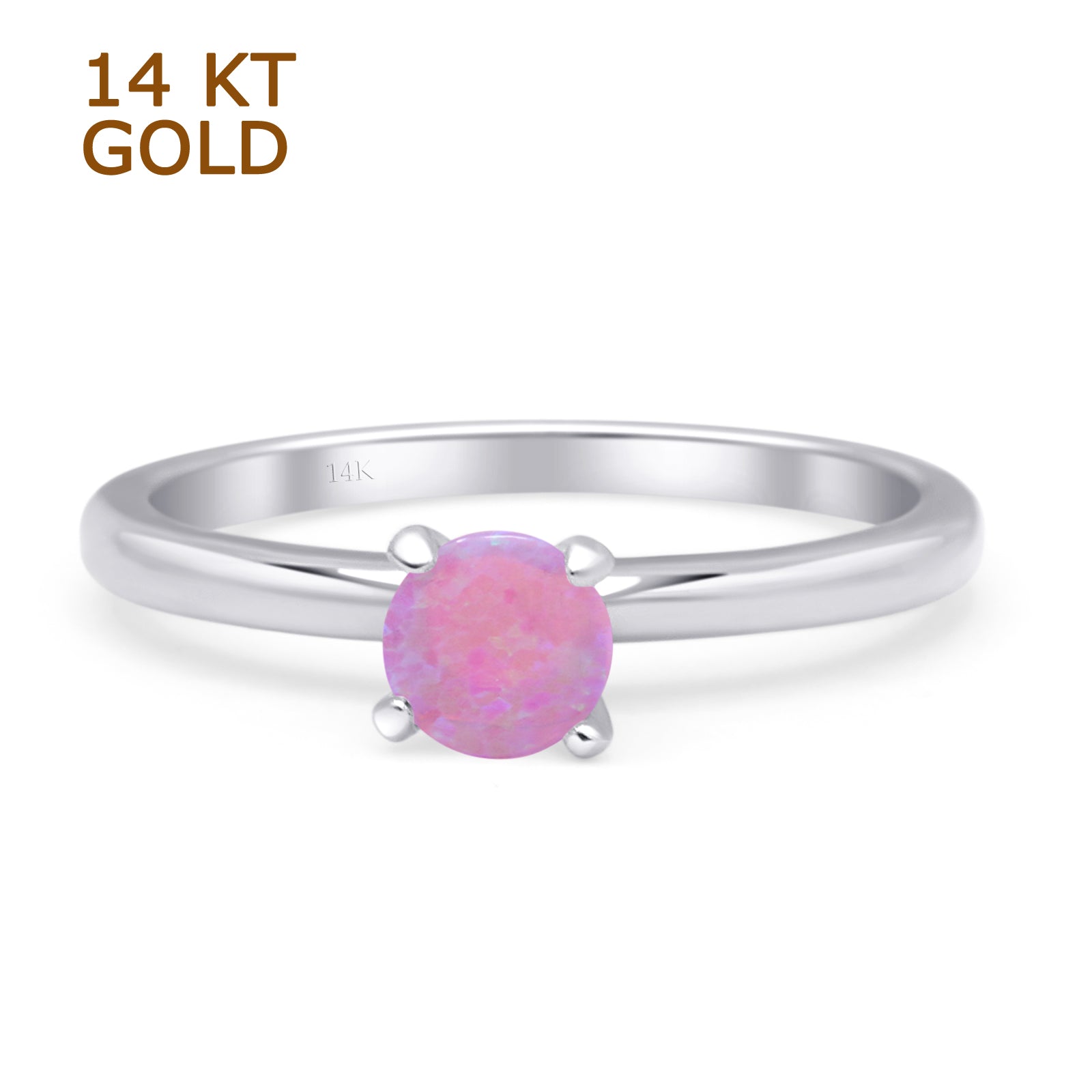Round Solitaire Gold Ring
