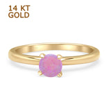 Round Solitaire Gold Ring