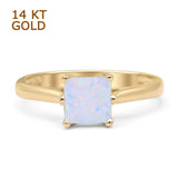 Princess Cut Solitaire Gold Ring