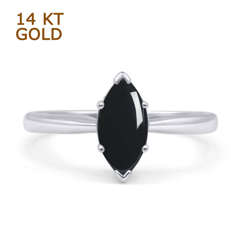 Art Deco Marquise Solitaire Gold Ring