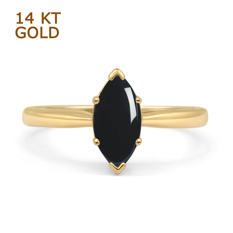Art Deco Marquise Solitaire Gold Ring