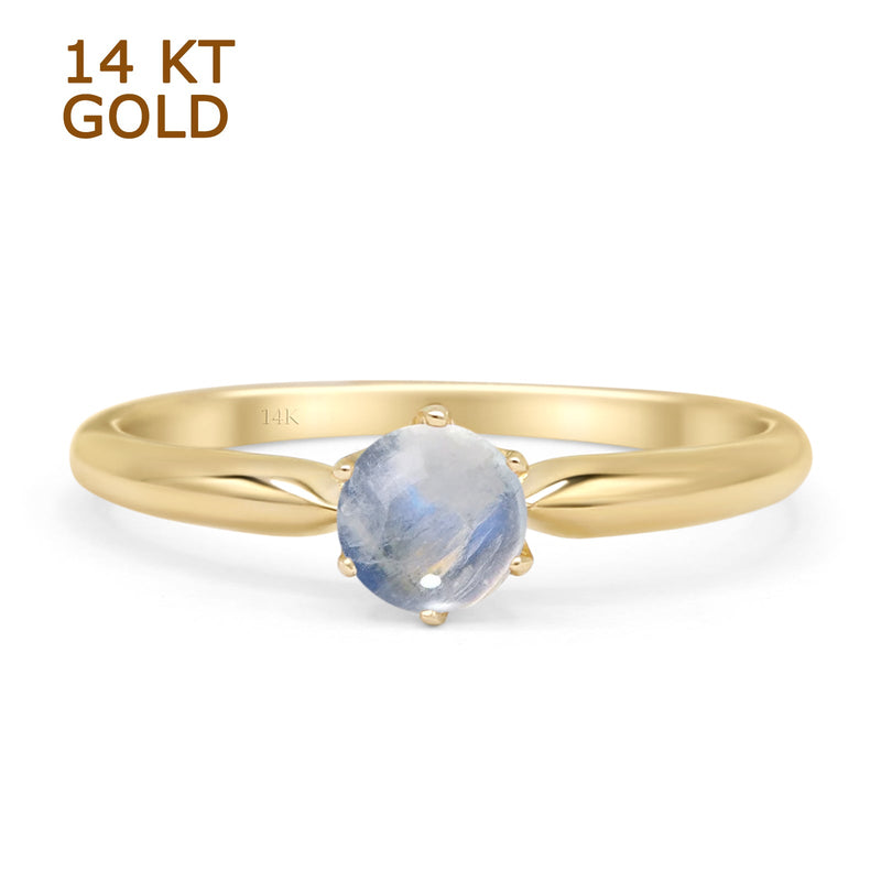 Round Solitaire Gold Ring