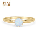 Round Solitaire Gold Ring