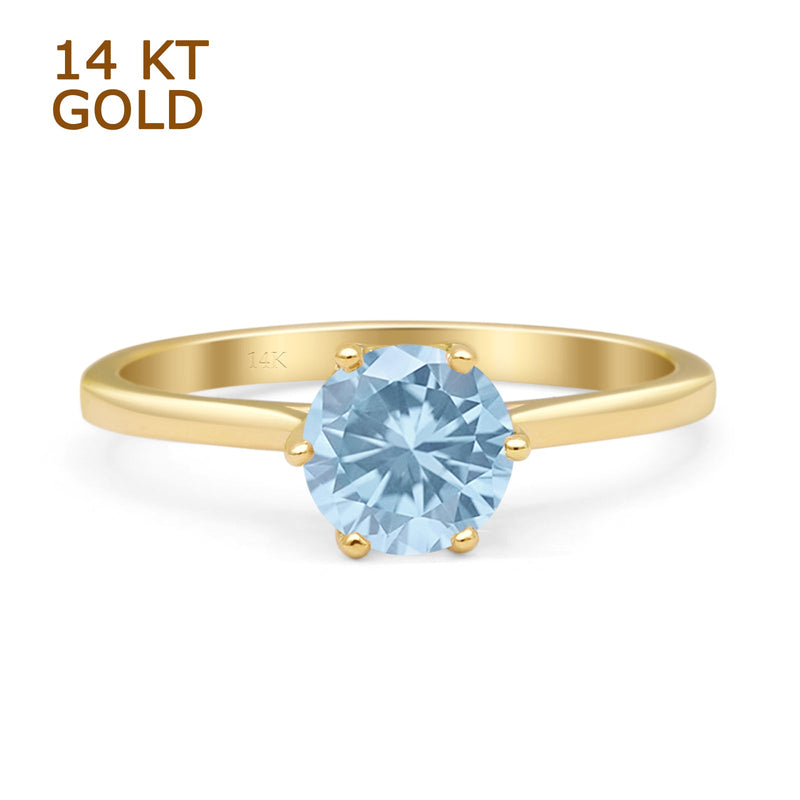 Art Deco Round Solitaire Gold Ring