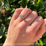 Asscher Cut Vintage Style Solitaire Ring 925 Sterling Silver