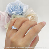 Infinity Round Three Stone Ring Cubic Zirconia 925 Sterling Silver